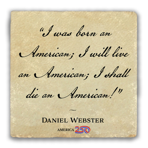 "I Was Born" Tumbled Stone Coaster