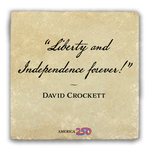 "Liberty and Independence" Tumbled Stone Coaster