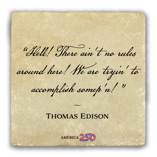 "There Ain't No Rules" Tumbled Stone Coaster