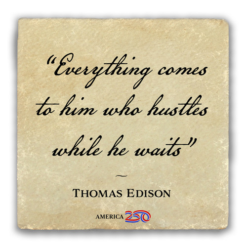 "Everything Comes" Tumbled Stone Coaster