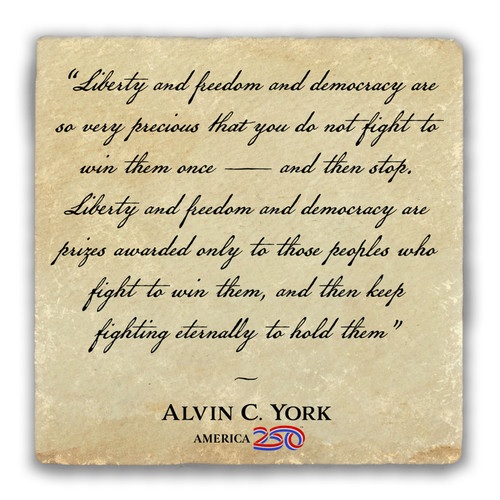 "Liberty and Freedom" Tumbled Stone Coaster