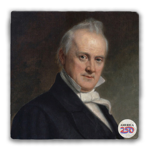 James Buchanan Tumbled Stone Coaster