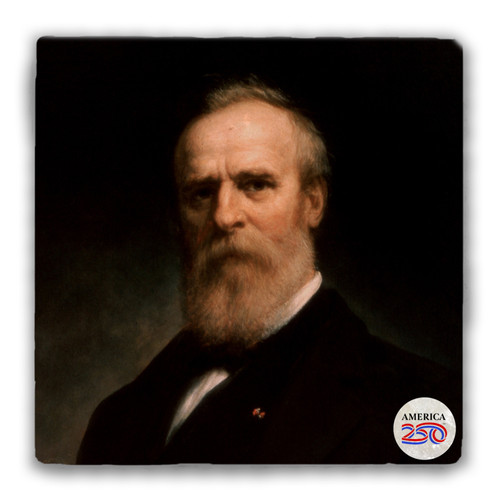 Rutherford B. Hayes Tumbled Stone Coaster