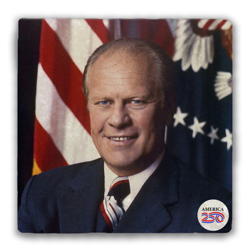 Gerald Ford Tumbled Stone Coaster