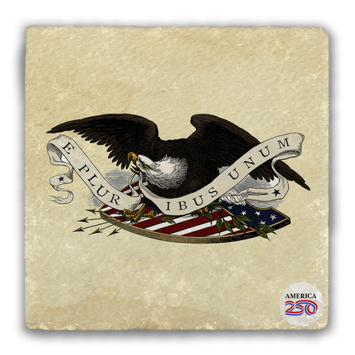 American Eagle Tumbled Stone Coaster