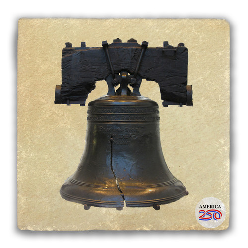 Liberty Bell Tumbled Stone Coaster