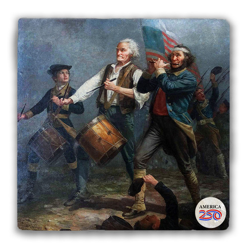 The Spirit of '76 Tumbled Stone Coaster