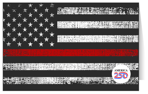 Thin Red Line Greeting Card