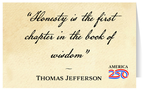 "Honesty Is The First Chapter" Greeting Card