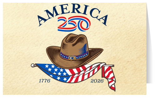 America250™Cowboy Hat Greeting Card