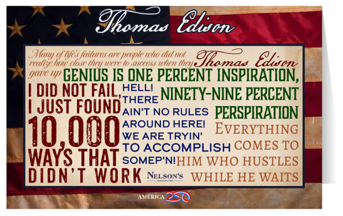 Thomas Edison Quotes Greeting Card