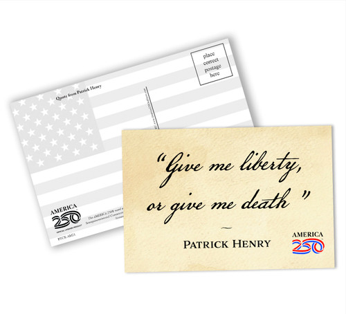 "Give Me Liberty, Or Give Me Death" Postcard