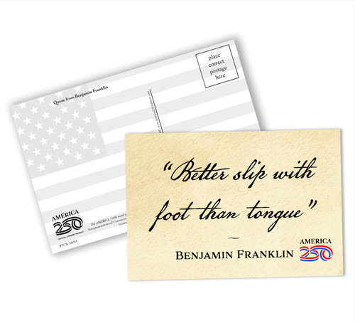 "Better Slip With Foot" Postcard