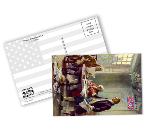 Writing the Declaration of Independence Postcard
