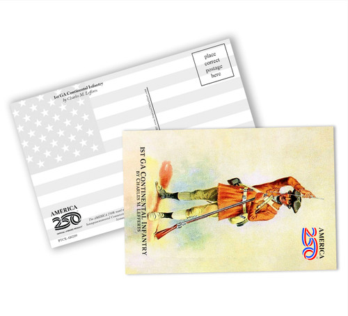 1st GA Continental Infantry Postcard