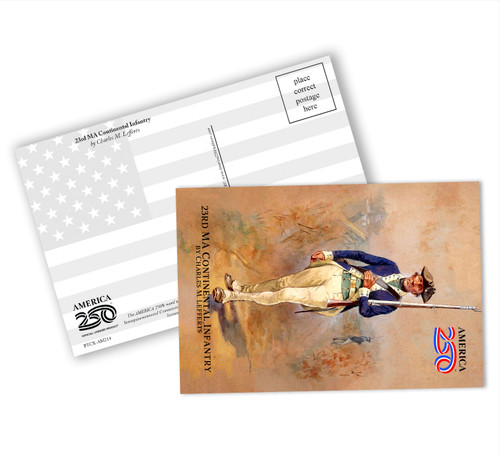 23rd MA Continental Infantry Postcard