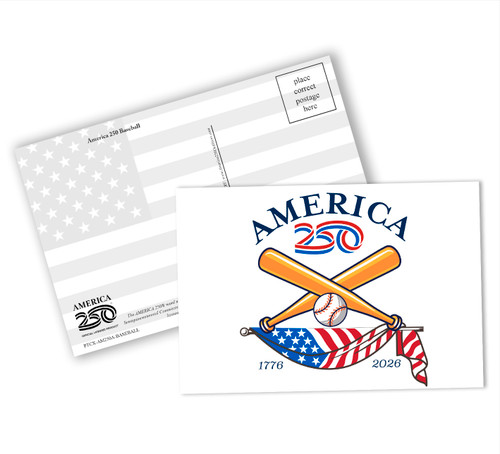 America 250 Baseball Postcard
