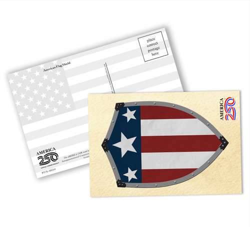 American Flag Shield Postcard