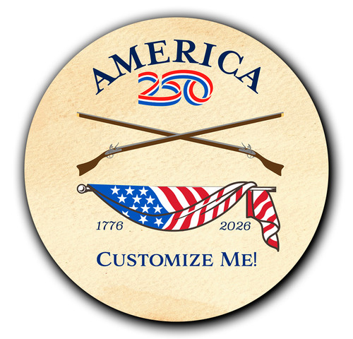 Personalized America250™ Rifle Magnet Round