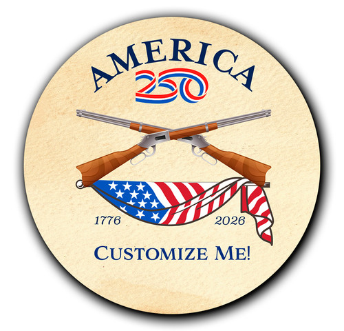 Personalized America250™ Rifle2 Magnet Round