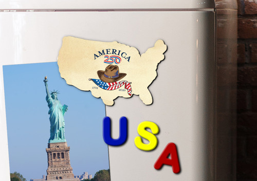 America250™ Cowboy Magnet Cutout-USA