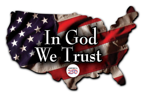 In God We Trust Magnet Cutout-USA