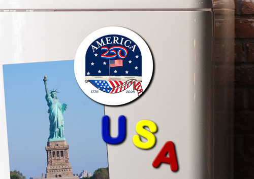 America250™ Moon Magnet Round