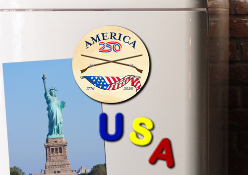 America250™ Rifle Magnet Round