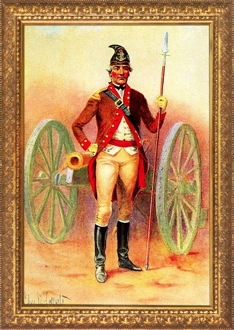 Rhode Island Train of Artillery Framed Canvas