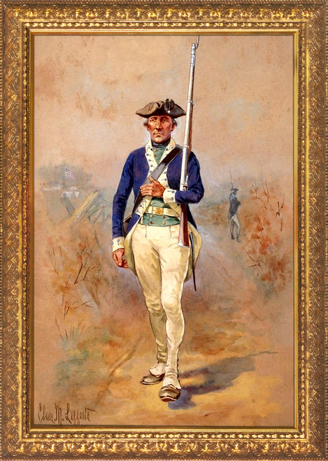 23rd MA Continental Infantry Framed Canvas
