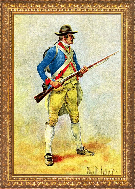 2nd NH Continental Infantry Framed Canvas