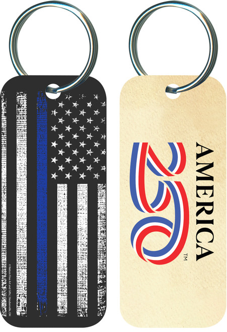 Thin Blue Line Keychain