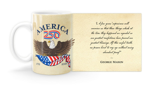 George Mason Quote "Our Greatest Blessings" America 250 Mug