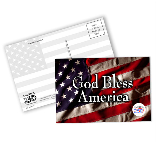God Bless America Postcard