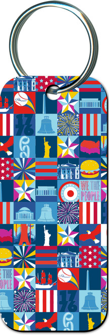Patriotic Pattern Keychain