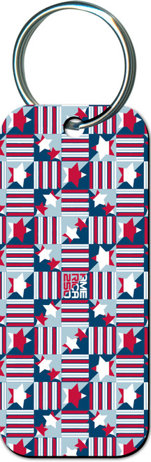 Patriotic Star Pattern Keychain