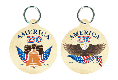 America250™ Liberty Bell Round Keychain