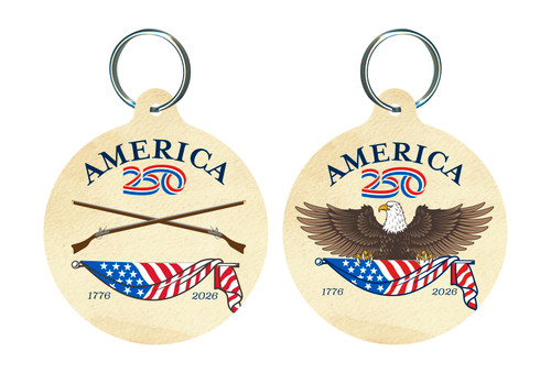 America250™ Rifle Round Keychain 1
