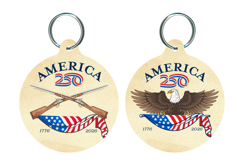 America250™ Rifle Round Keychain 2