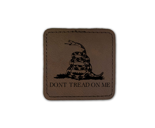 "Don't Tread on Me" Iron-On Square Leather Patch