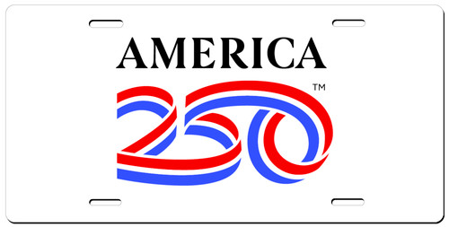 America250™ License Plate - White