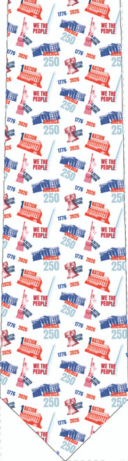 America 250 Monument Pattern Tie