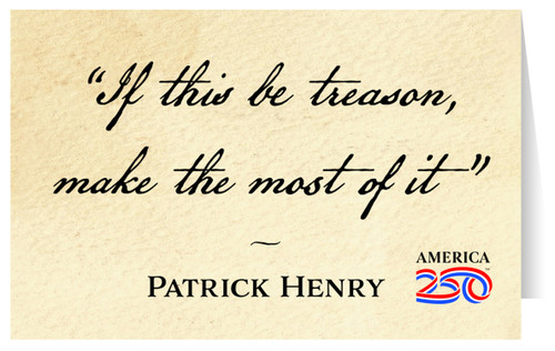 "If This Be Treason" Note Card