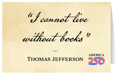 "I Cannot Live Without Books" Note Card