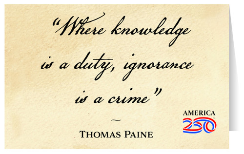 "Where Knowledge Is A Duty"  Note Card