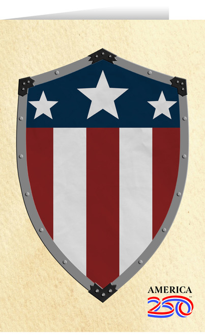 American Flag Shield Note Card