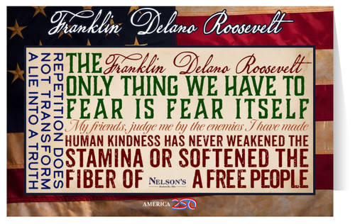 Franklin Delano Roosevelt Quotes Note Card