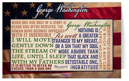 George Washington Quotes Note Card