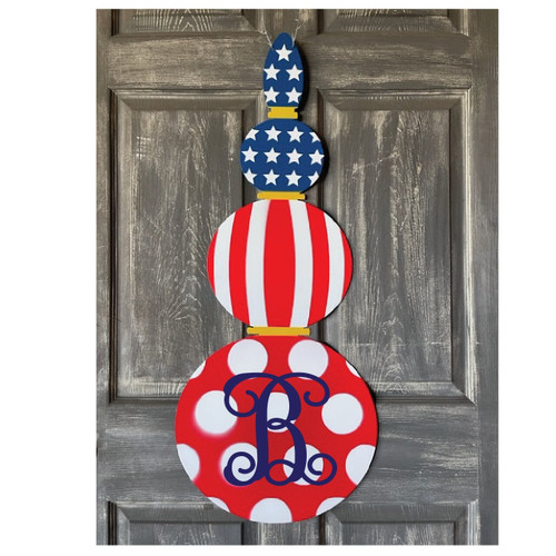 America Flag Finial Door Hanger