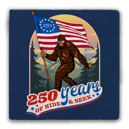American Bigfoot Tumbled Stone Coaster